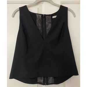 Alice + Olivia Sleeveless Back V-Neck Top